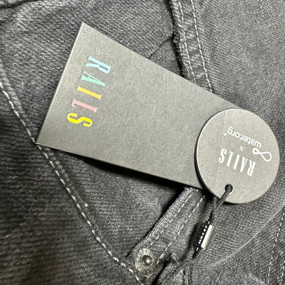 Rails NWT The Topanga High Waist Straight Leg Jeans in Tarmac Black Size 29 - Picture 8 of 12